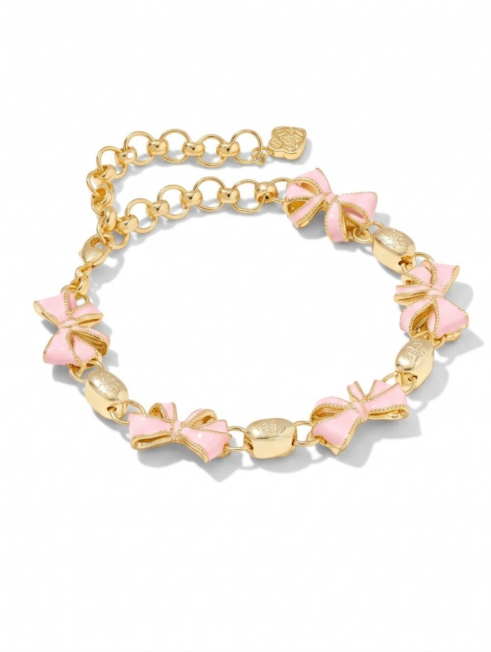 Kendra Scott x LoveShackFancy Gold Trimmed Bow Bracelet - Pink